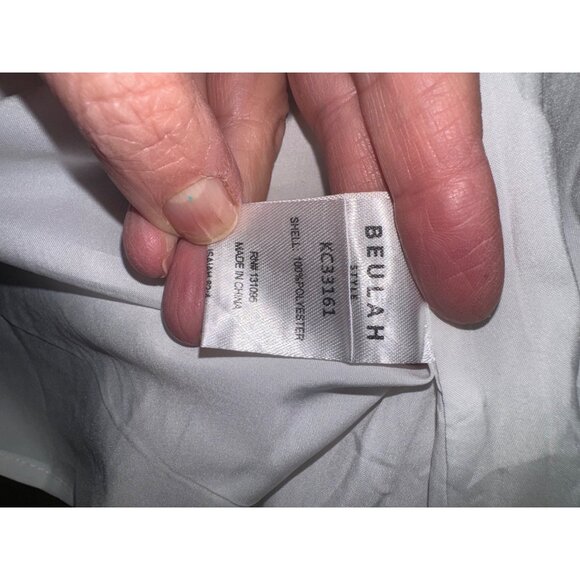 Beulah Style Abstract Artsy Empire Dress Bow Tie Neckline Balloon Sleeve Boho - Picture 8 of 12